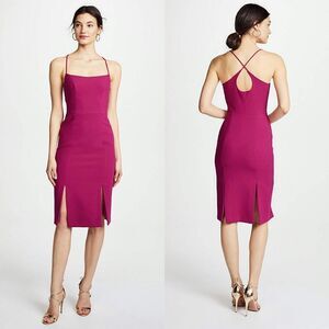 New! BLACK HALO Women's Robinson Sheath Dress Criss-cross Back Color Pink Size 6